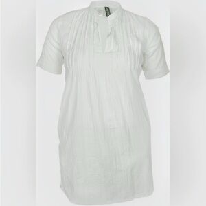 LAUREN Ralph Lauren Womens Crushed Cotton CoverUp S/S Darcy Tunic White medium